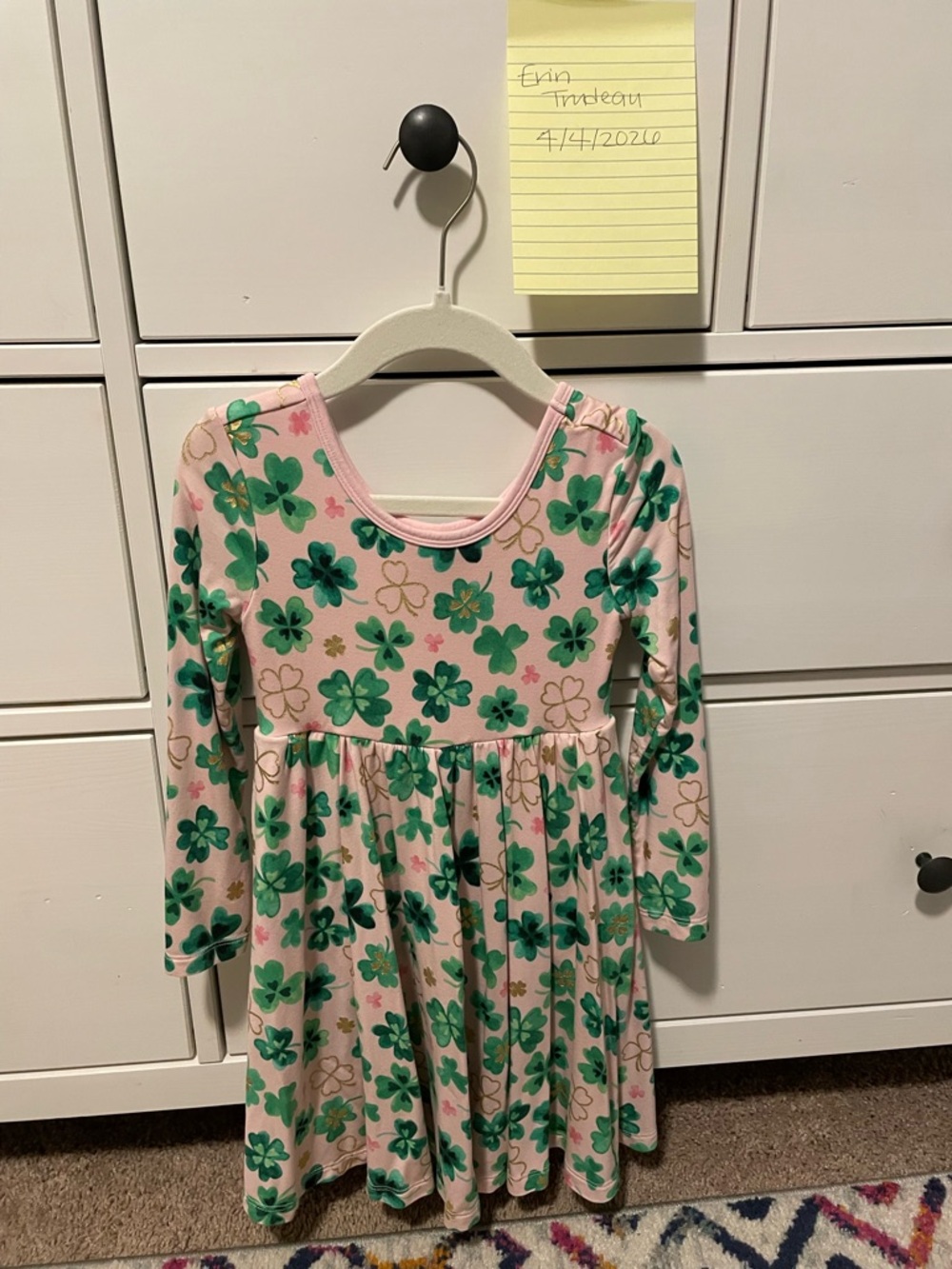Little Sleepies St Patrick’s Day Clover Cuties Twirl Dress